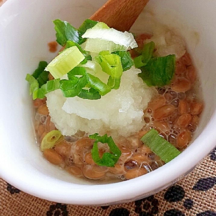 あっさり～大根おろしで納豆を食べる。